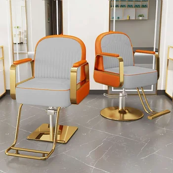 Фризьорски салон Регулируеми фризьорски стола, Стол за подстригване, специални фризьорски столове от неръждаема стомана, Луксозно обзавеждане за спа центъра QF50BC