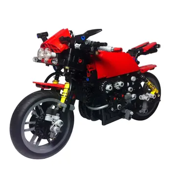 Функционални играчки за сглобяване на модели мотоциклети за събиране 913 броя MOC Build