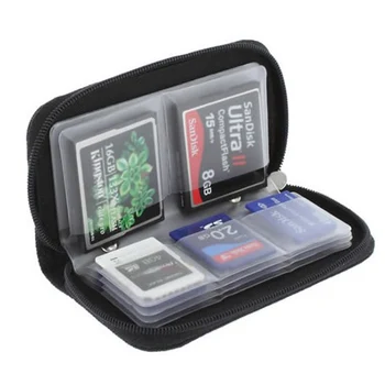 Чанта за Съхранение на Карти с Памет, Чанта За Носене, Притежателят на Портфейла, 22 Слота За CF/SD/Micro SD/SDHC/ MS/DS, Игри и Аксесоари, Кутия За Карти с Памет
