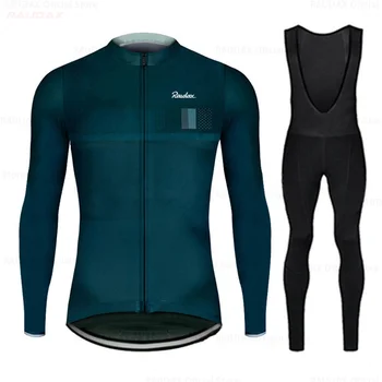 Черни велосипедни комплекти RAUDAX с дълъг ръкав, Велосипедна дрехи, Дишащи дрехи за планинско колоездене, Костюми Ropa Ciclismo Verano Триатлон