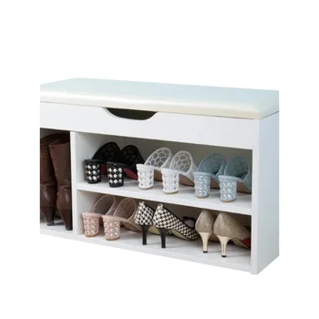 Шкаф за обувки в стил стол за преобличане със заседнал табуретом за обувки, мека възглавница за чанти, лесен домашни обувки за отвора на вратата